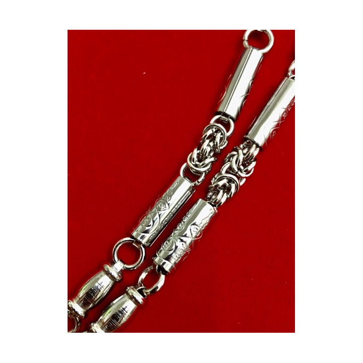 Stainless Steel Yantra Takrut Amulet Necklace