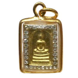 Phra Somdej Wat Rakang Gold Plated Buddha Pendant