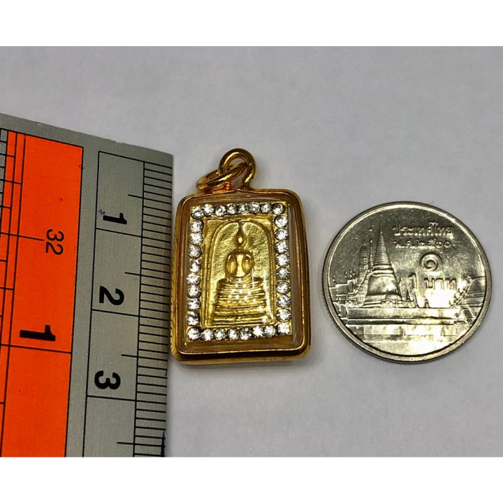 Phra Somdej Wat Rakang Gold Plated Buddha Pendant