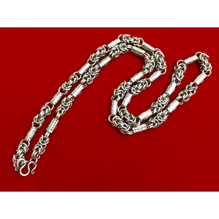 Stainless Steel Amulet Necklace Yantra Pattern