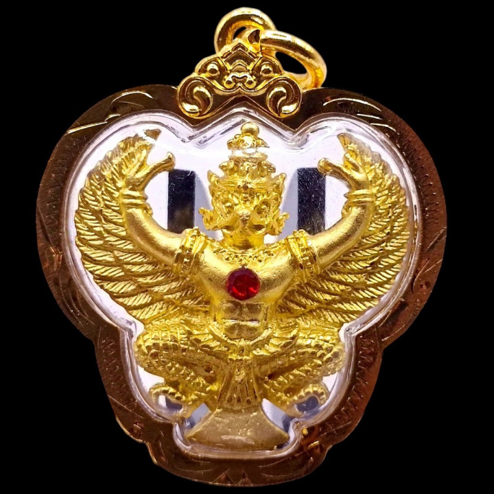 Garuda Luang Por Warah Amulet Gold Plated