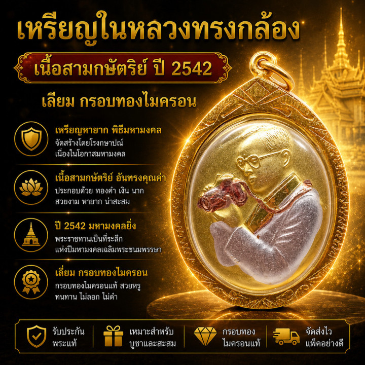 King Rama 9 Camera Coin Amulet Pendant