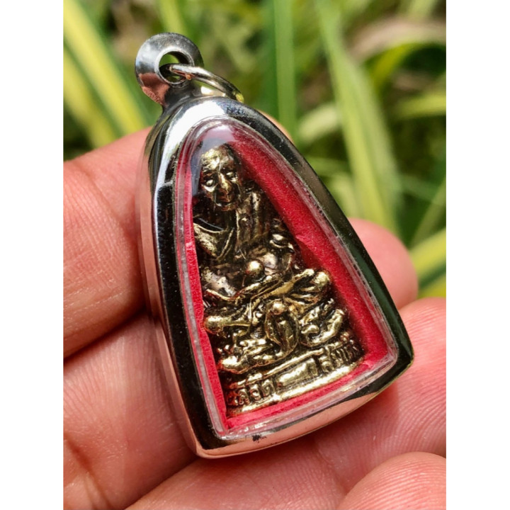 Luang Pu Thuat Brass Amulet Pendant