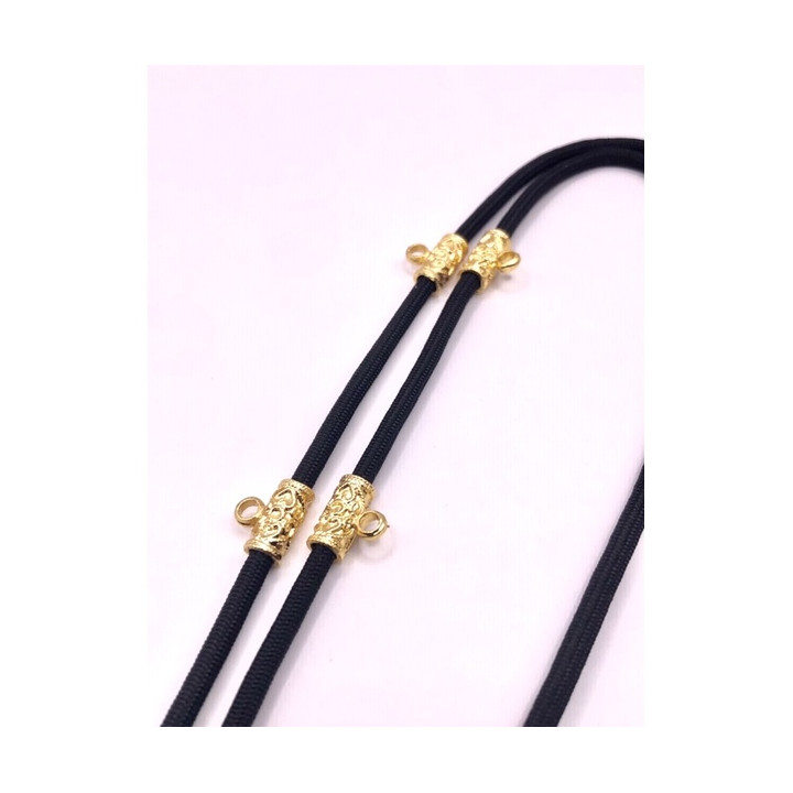 Dragon Head Gold Plated Rope Necklace 24 Inch