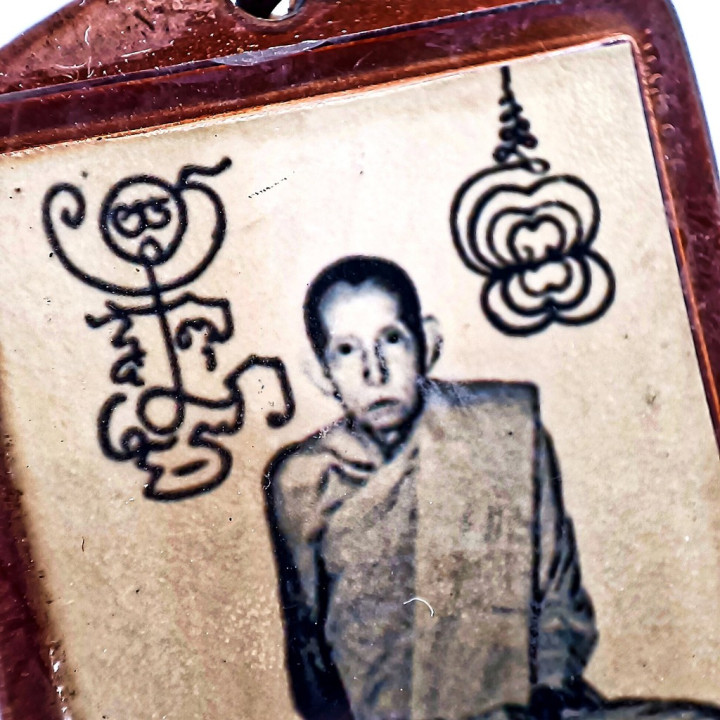 Luang Por Guay Monk Photo Pendant BE 2521