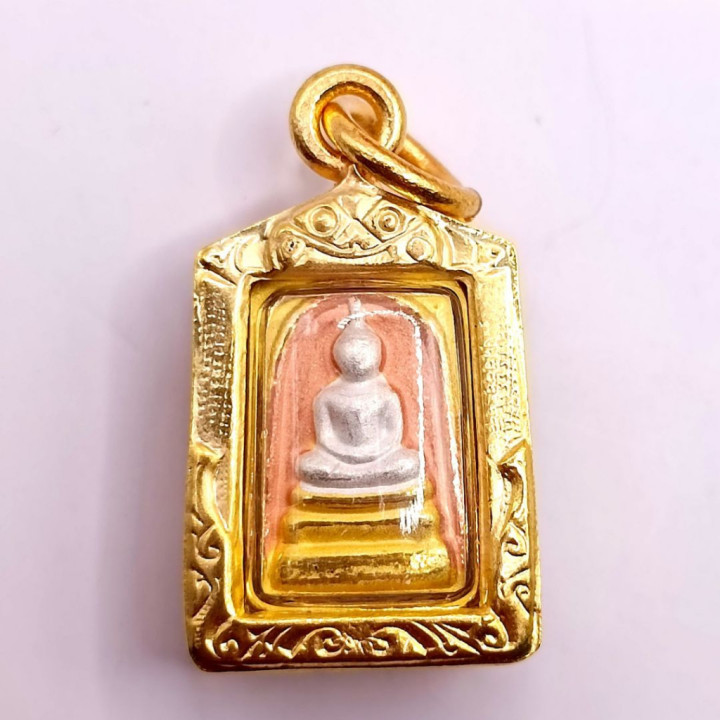 Phra Somdej Buddha Pendant Wat Rakang Gold Plated