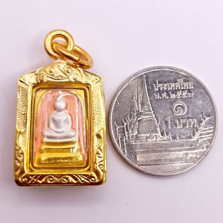 Phra Somdej Buddha Pendant Wat Rakang Gold Plated