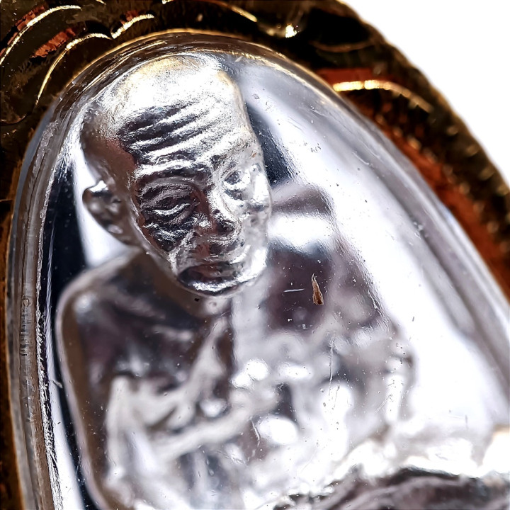 Luang Pu Thuat Silver Plated Amulet Pendant