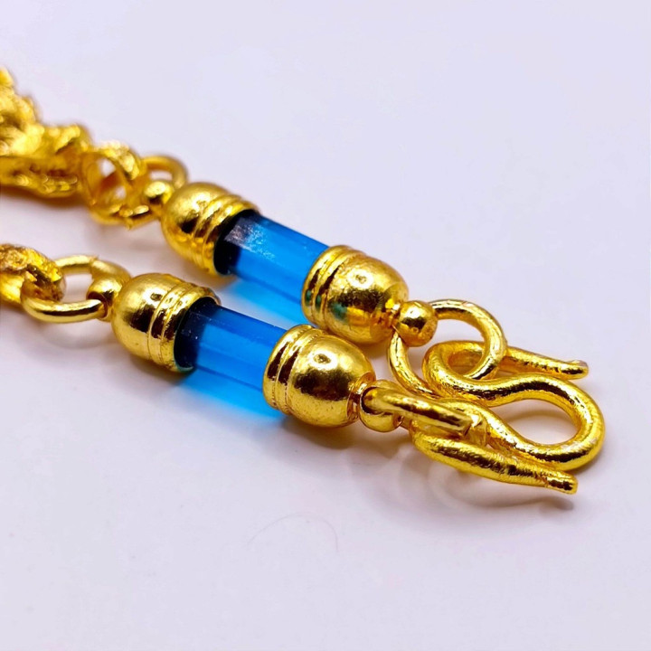 Dragon Head Amulet Necklace 24K Gold Plated