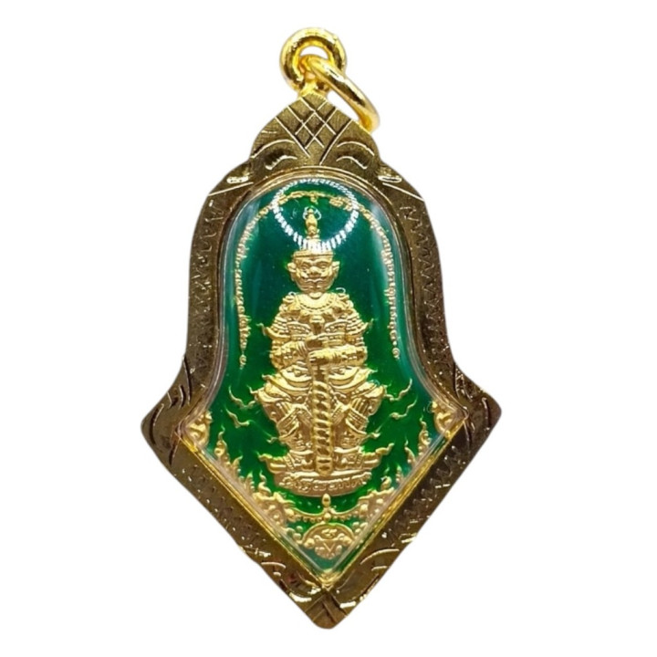 Taw Waes Suwan 24K Gold Plated Enamel Pendant