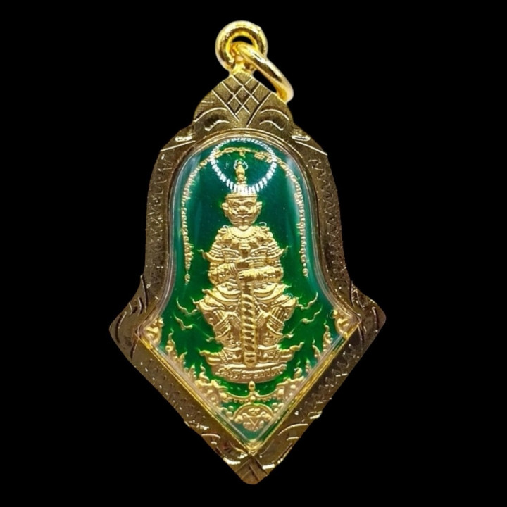 Taw Waes Suwan 24K Gold Plated Enamel Pendant