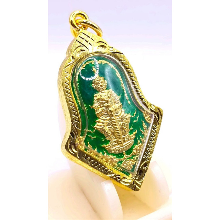 Taw Waes Suwan 24K Gold Plated Enamel Pendant