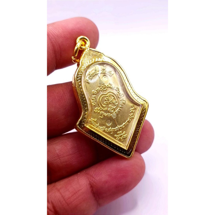 Taw Waes Suwan 24K Gold Plated Enamel Pendant