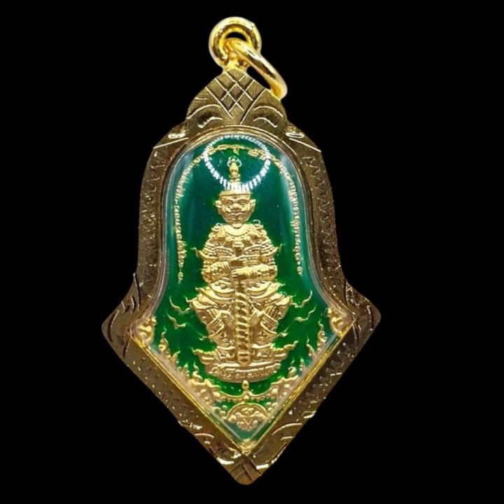 Taw Waes Suwan 24K Gold Plated Enamel Pendant