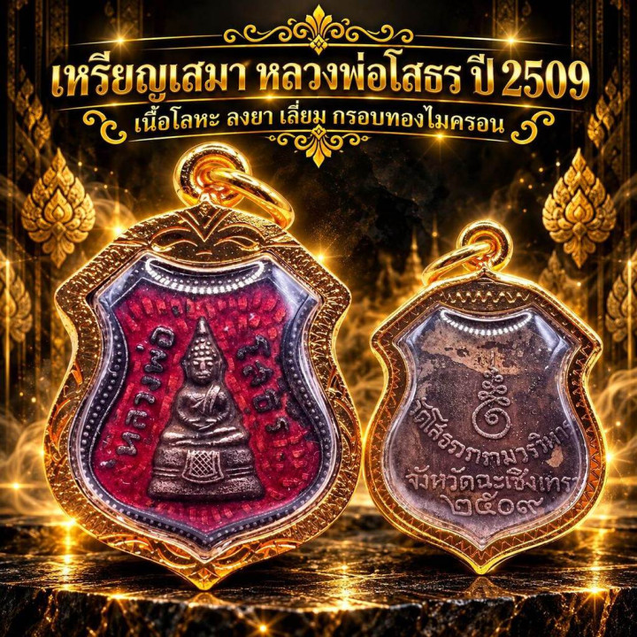 Luang Por Sothorn Buddha Amulet Copper Enamel