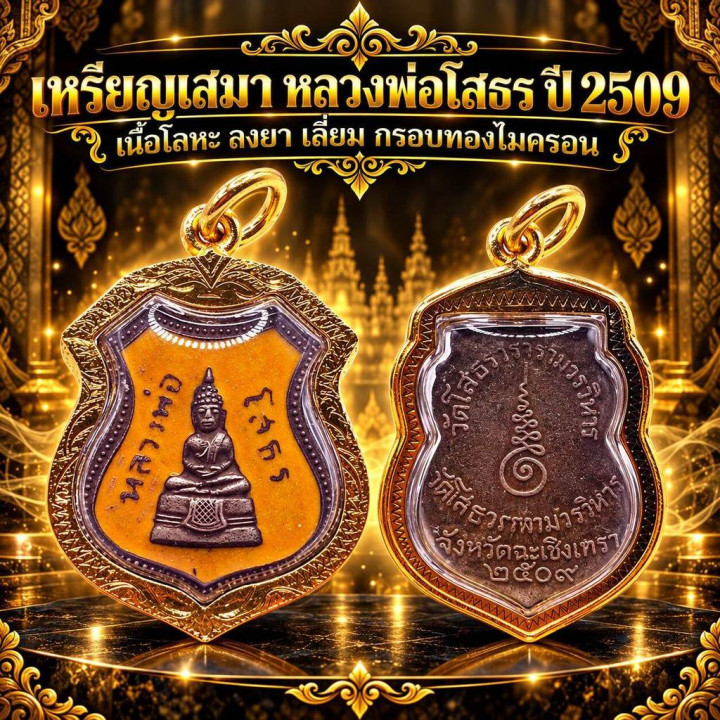 Luang Por Sothorn Buddha Amulet Copper Enamel