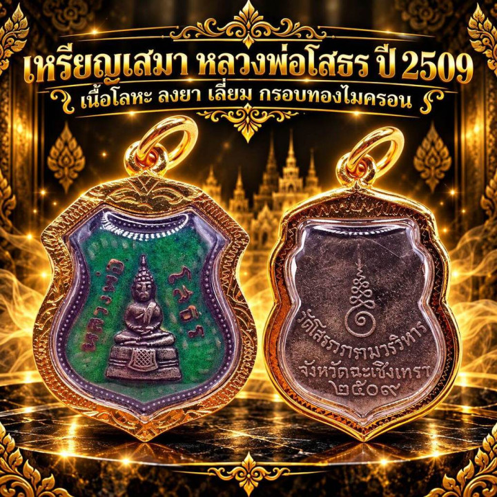 Luang Por Sothorn Buddha Amulet Copper Enamel