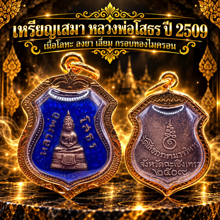 Luang Por Sothorn Buddha Amulet Copper Enamel