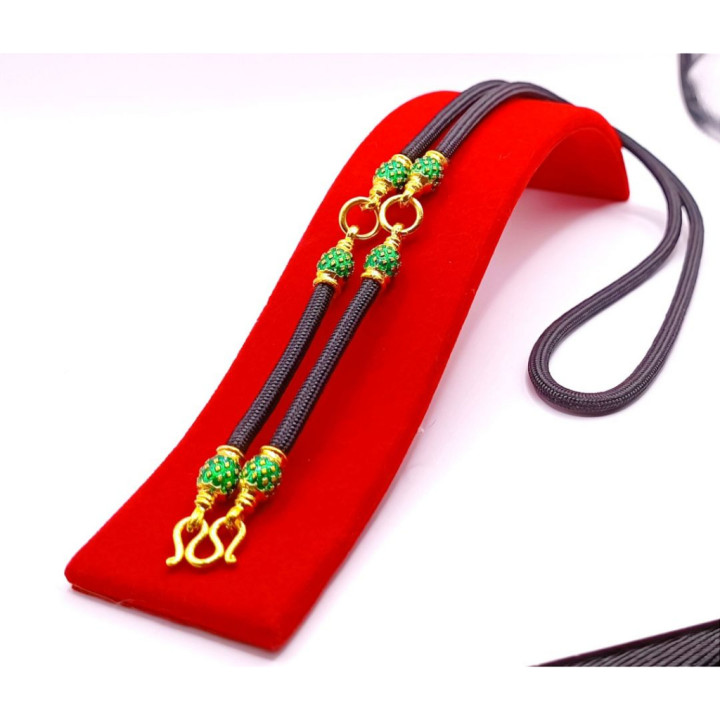 Men's Amulet Necklace Green Enamel 24 inch