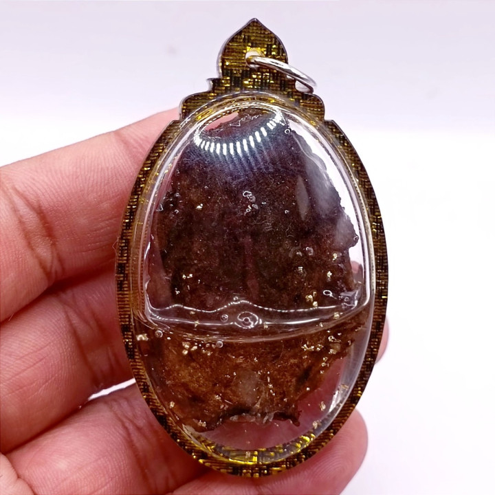 Cat Fetus Amulet with Gold Leaf