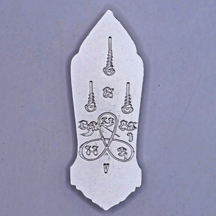 Walking Buddha 25th Century Silver Gold Mask Pendant