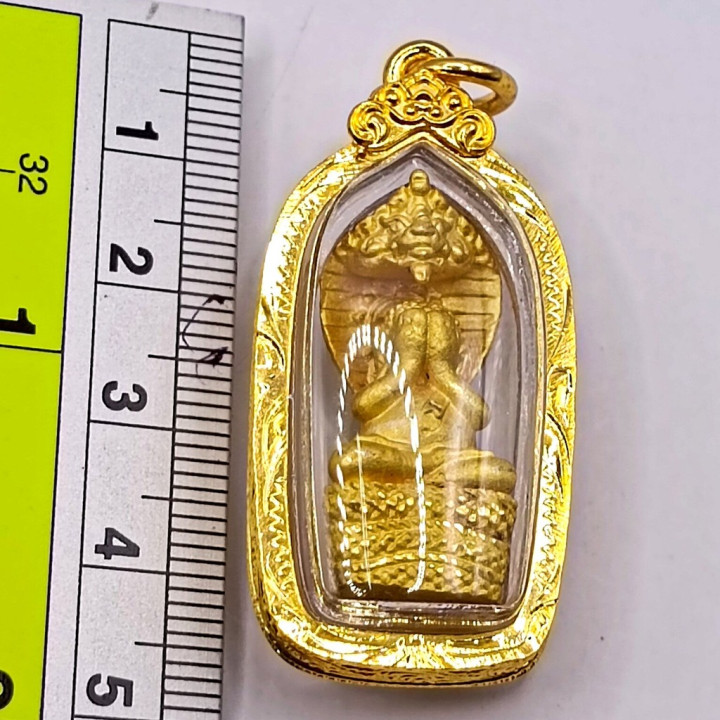 Pidta Luang Pu Kambhu Amulet Gold Plated