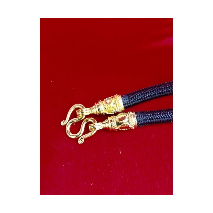 Men's 3mm Rope Necklace with Gold Plated Accents