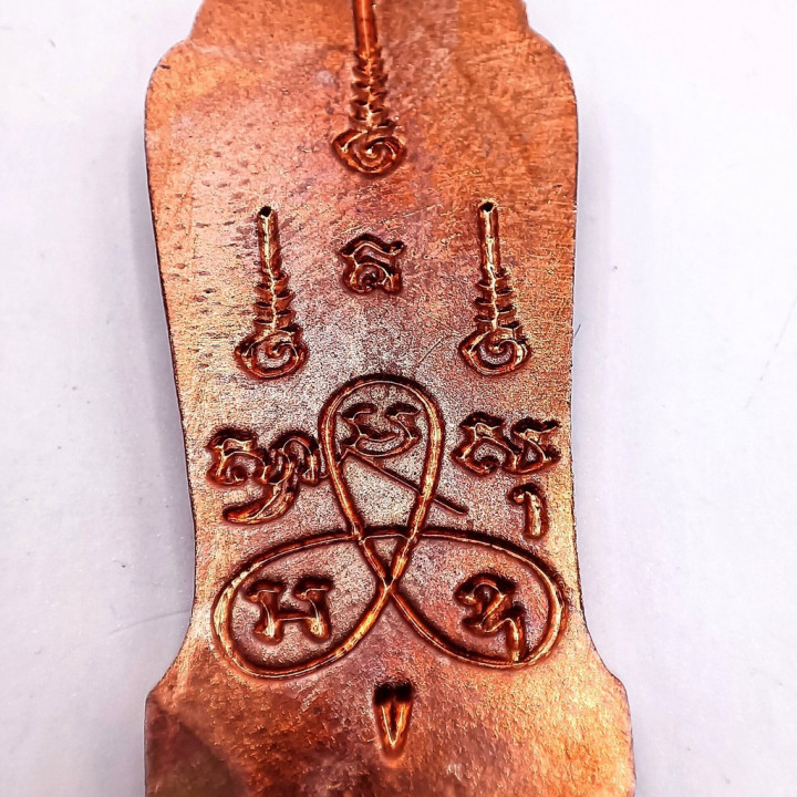Walking Buddha Amulet Pendant Silver Mask