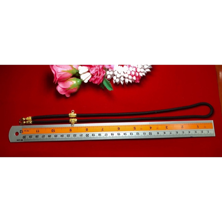 Men's 3mm Rope Necklace with Gold Plated Accents