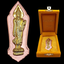 Walking Buddha Amulet Pendant Gold Mask