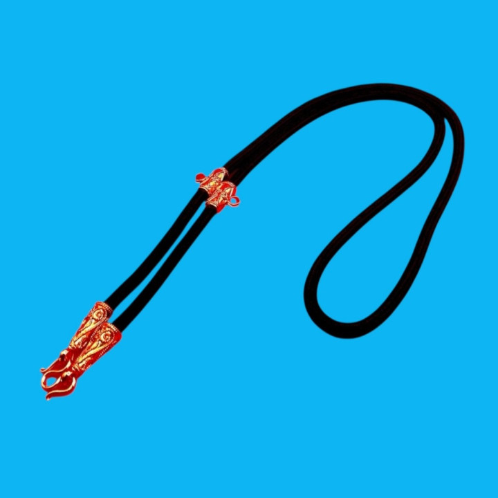 Men's 3mm Rope Necklace with Gold Plated Accents