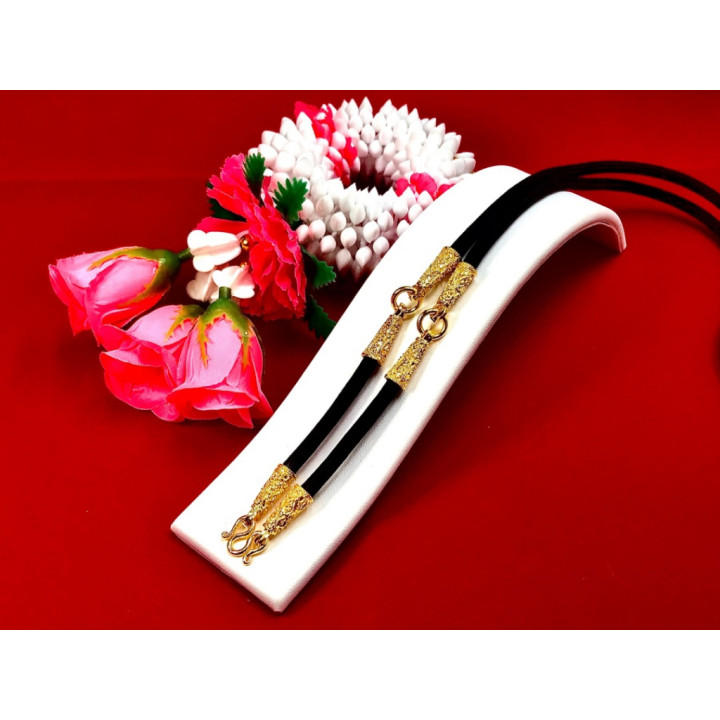 Rope Necklace Gold Plated Spacers Amulet