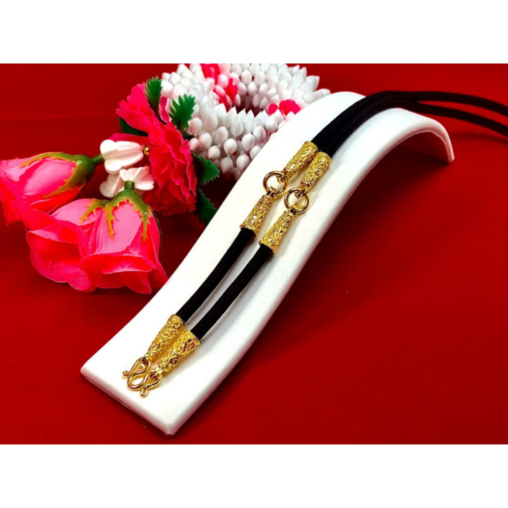 Rope Necklace Gold Plated Spacers Amulet