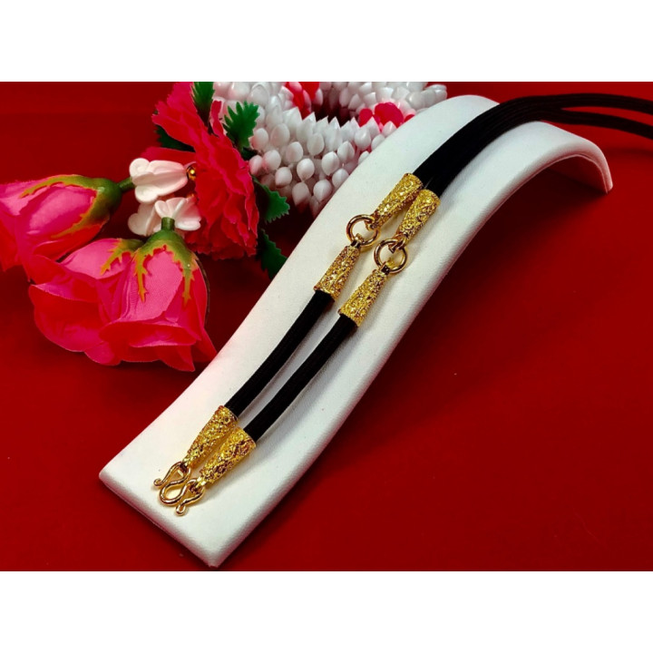 Rope Necklace Gold Plated Spacers Amulet