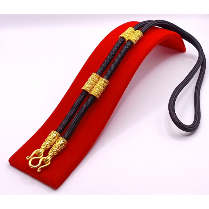 Paracord Amulet Necklace Gold Plated 24 inch