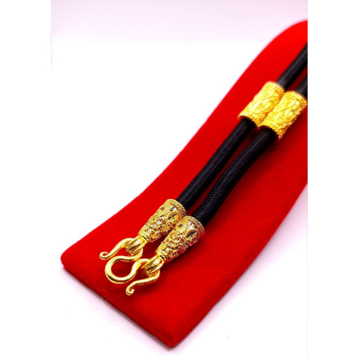 Paracord Amulet Necklace Gold Plated 24 inch