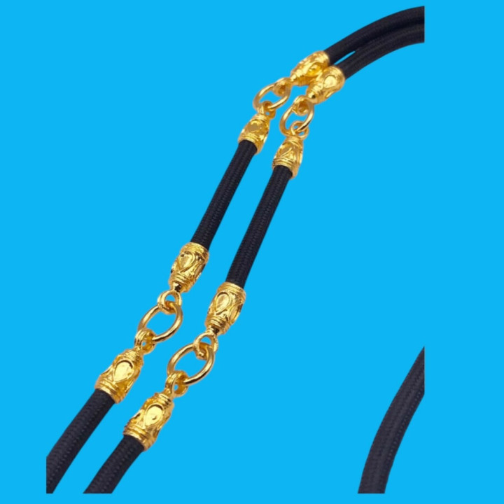 Dragon Head 24K Gold Plated 5-Amulet Necklace