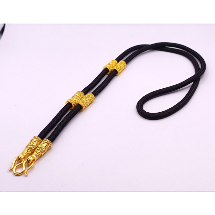 Paracord Amulet Necklace Gold Plated 24 inch