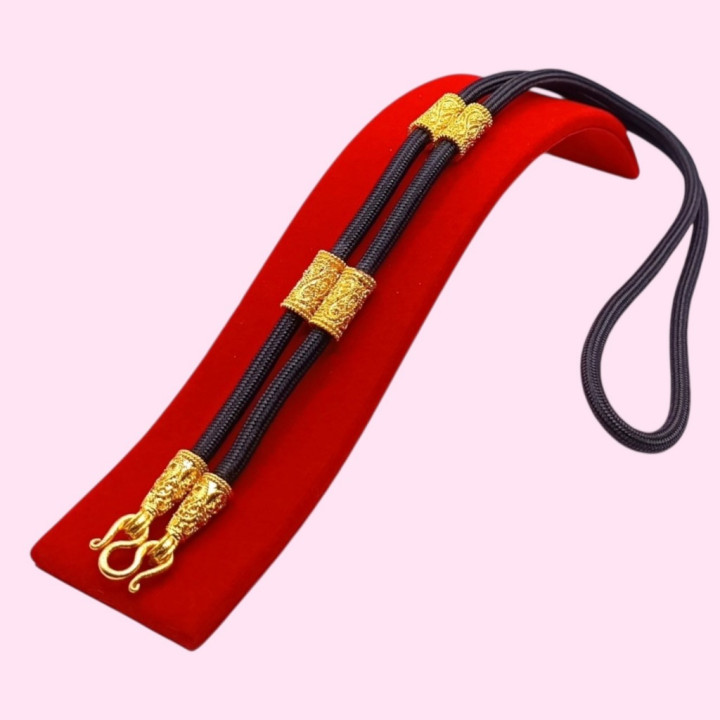 Paracord Amulet Necklace Gold Plated 24 inch