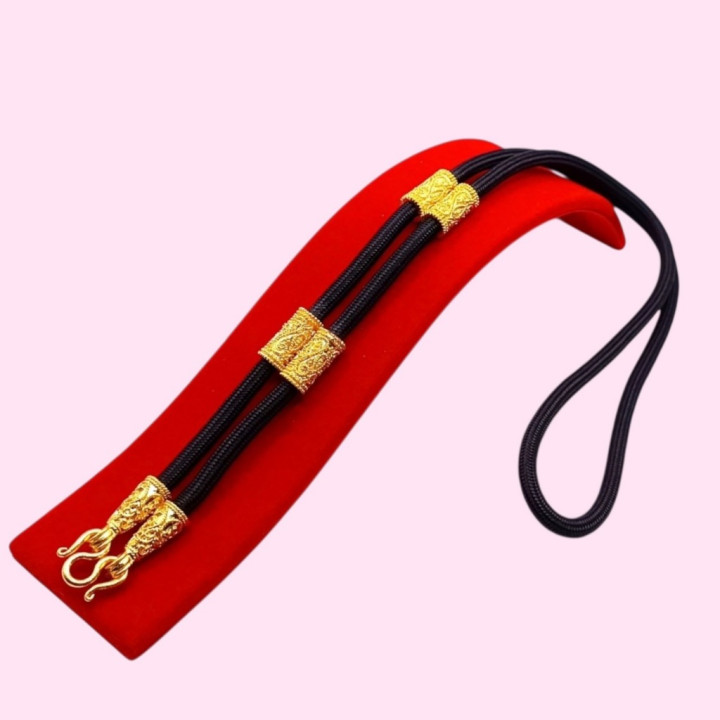 Paracord Amulet Necklace Gold Plated 24 inch