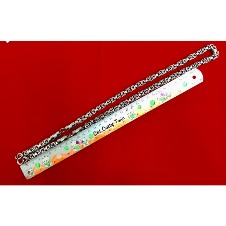 Stainless Steel Braided Link Amulet Necklace