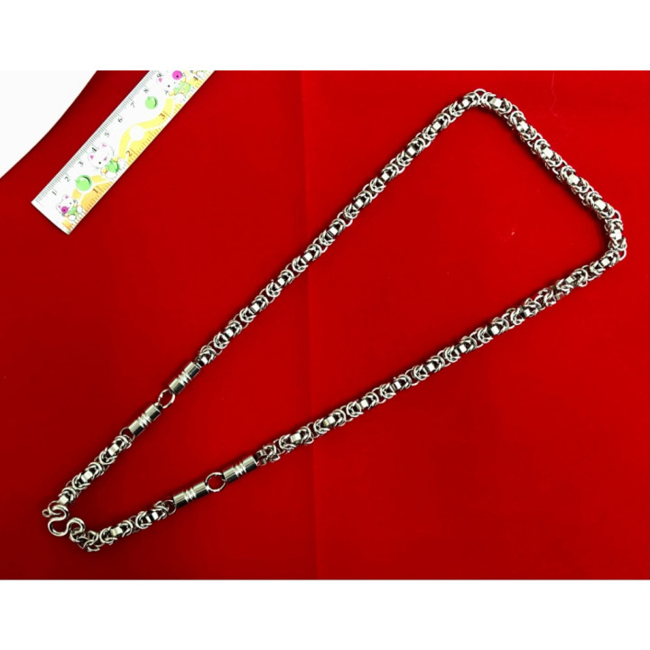 Stainless Steel Braided Link Amulet Necklace