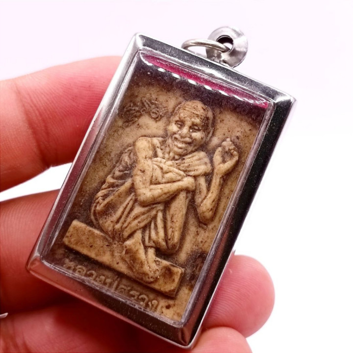 Luang Pu Suang Amulet Pendant Stainless Steel