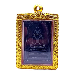 Black Glass Phra Somdej Wat Rakang Buddha Amulet