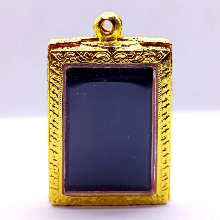 Black Glass Phra Somdej Wat Rakang Buddha Amulet