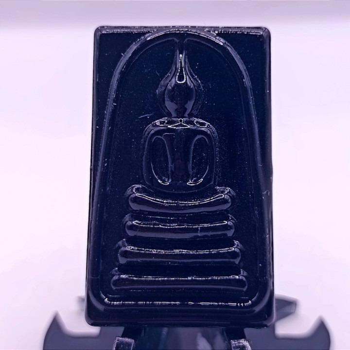 Black Glass Phra Somdej Wat Rakang Buddha Amulet
