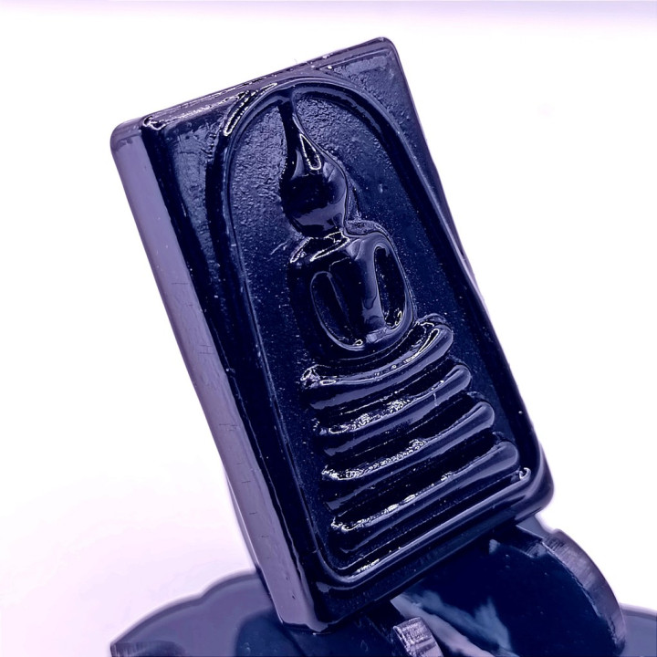 Black Glass Phra Somdej Wat Rakang Buddha Amulet