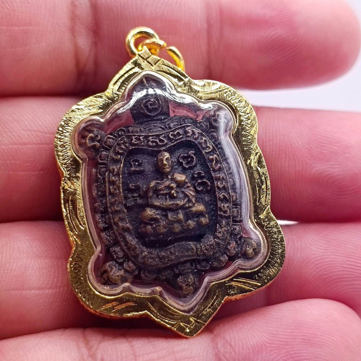 Luang Pu Liew Copper Turtle Amulet