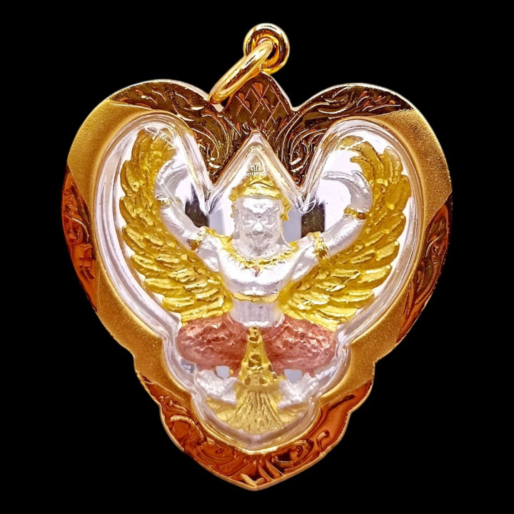 Garuda Luang Por Warah Amulet 2567 Gold Plated