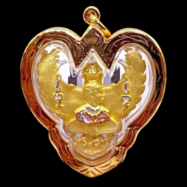 Garuda Luang Por Warah Amulet 2567 Gold Plated